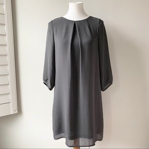 H&M Gray 3/4 Length Sleeve Sheath Dress Size 4